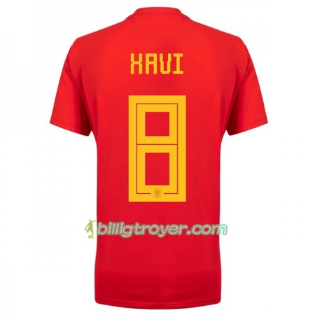 Billige Fotballdrakter Spania Xavi 8 VM 2018 Hjemmedraktsett